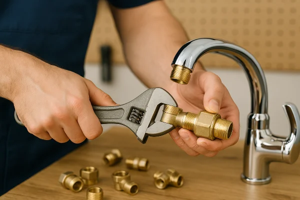 a male plumber installing a toilet from Emergency Plumber Plano in Plano, TX 