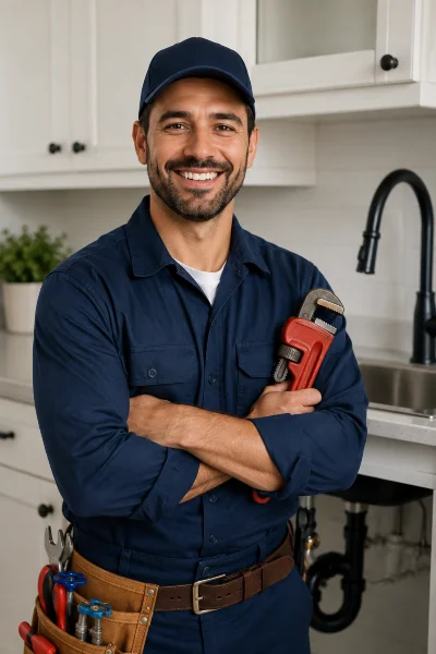 a male plumber smiling at the camera from Emergency Plumber Plano in Plano, TX