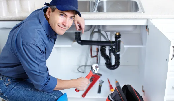 a plumbing technician with a tool belt in Plano, TX - Water Softener Installation